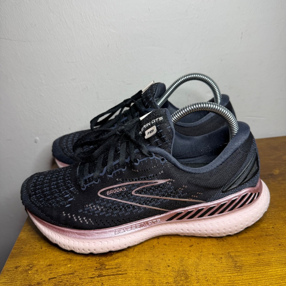 Brooks Glycerin GTS 19 Running Shoes Womens Size 8.5 Black Pink 1203441B074 - Picture 2 of 7